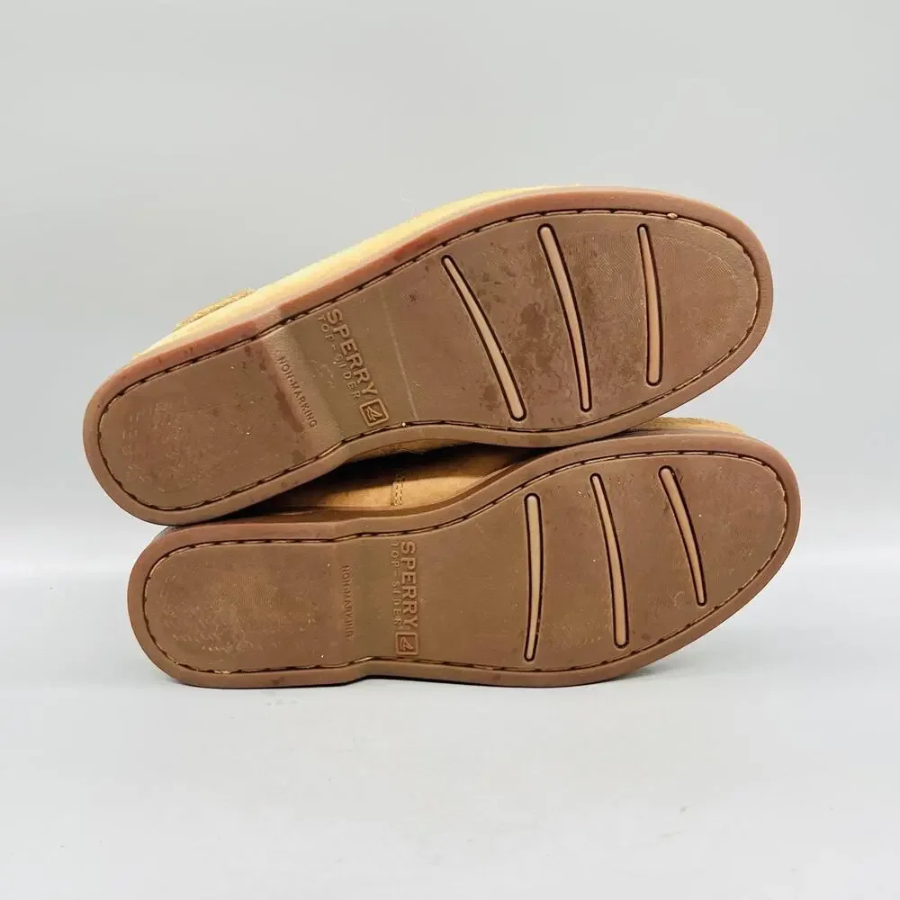 Sperry Shoes Mens 10 Brown Leather Top Sider 2 Eye Boat Moc Toe Casual Comfort